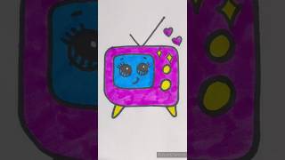 Cute drawing for kids Television drawing for kid📺 creative diy art shorts trending youtube [upl. by Giuliana]