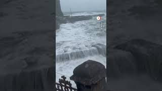 Huge waves from Storm Kathleen wash over England Isle of Man [upl. by Dihahs871]