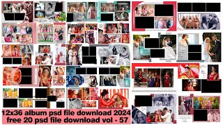 wedding album PSD file download 2024 free PSD file download 12x36 inner PSD free download  VOL  57 [upl. by Harhay124]