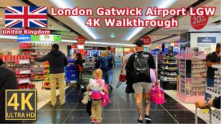 London Gatwick Airport Walkthrough 4K 2024 ✈️🇬🇧 LGW Walk with North Terminal South Terminal [upl. by Chancey]