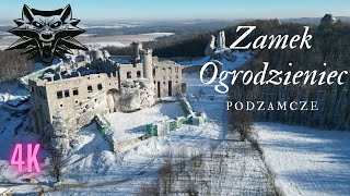 Zamek Ogrodzieniec  Witcher Winter Castle  Podzamcze  Dron 4K [upl. by Roselba]