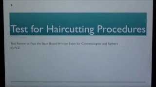 Cosmetology 37 Test for Haircutting Theory [upl. by Anahsor23]