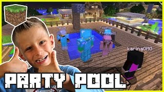 Roof Top Party Pool  Minecraft [upl. by Brunella]