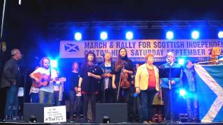 Scottish Independence 2013 Calton Hill Rally Song Freedom Come All Ye [upl. by Oralla]