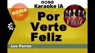 Los Parras  Por Verte Feliz  Karaoke [upl. by Selwyn]