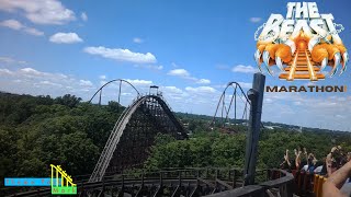 The Beast Marathon  Kings Island 4K HD POV  June 2024 [upl. by Onitnatsnoc964]