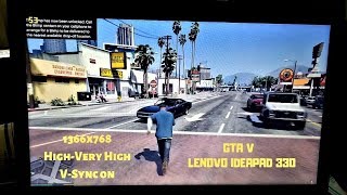 Game Test  Lenovo Ideapad 330 GTA V NVIDIA MX150 [upl. by Seda]