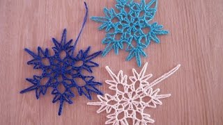 ❄️ Śnieżynka śnieżka na szydełku nr 7  snowflake on crochet nr 7 [upl. by Eremihc]