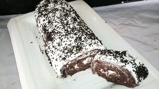 Bûche de Noël au crème fraîche et la génoise au chocolat [upl. by Namyh]