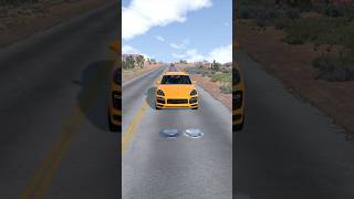 Colourful Cars vs 2 Hydraulic Crush  BeamNGDrive shorts beamng [upl. by Enyrb]