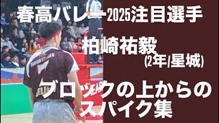 えぐすぎる高さ😱春高バレー2025注目選手柏崎祐毅 愛知県予選で魅せたブロックの上からのスパイク集春高バレー2025 ＃柏崎祐毅星城バレー [upl. by Averil]