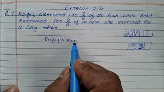 Class 6  Exercise 74  Q 9  Rafiq exercise for 36 of an hour while rohit [upl. by Bigod]