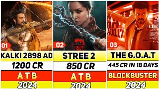 Top 50 Highest GROSSING Indian Movies 2024  The Greatest of All Time Stree2 Demonte Colony 2 [upl. by Ssegrub538]