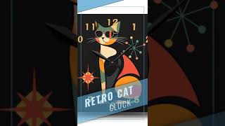 Retro Cat Clock Vintage Feline Timepiece with Acrylic Design for Unique Home Decor [upl. by Yeltnerb197]