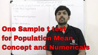 One Sample t test for Population Mean part 2  Test of Hypothesis for Small Sample [upl. by Anahsohs]