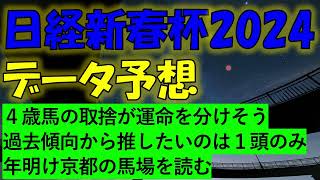 日経新春杯2024 データ予想 [upl. by Comras893]