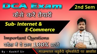 internet amp e commerce important questions  DCA 2nd sem exam preparation dca [upl. by Gwyn386]