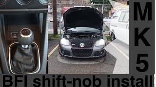 Mk5 gti dsg shiftnob and booth install [upl. by Cleaves]