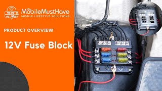 6 Circuit DC Fuse Block with Negative Bus Bar amp Protective Cover Overview [upl. by Linea760]