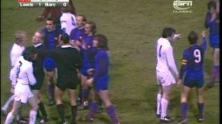 European Cup 197475 Leeds United x Barcelona [upl. by Ahsaetal637]