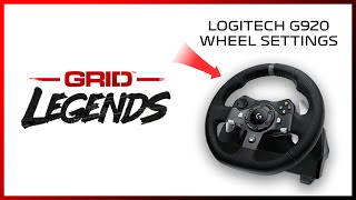 GRID LEGENDS  Logitech G920 Best Wheel Settings  Realistic Feel [upl. by Llenil143]