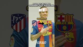 🔵 Top 5 BIGGEST Incoming TRANSFERS of FC Barcelona 💰shorts [upl. by Trahurn]