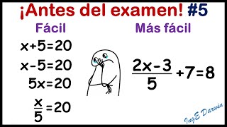 DESPEJE de ECUACIONES sin estrés en 1 paso ¡así de simple  Repaso antes del examen N5 [upl. by Berthold]