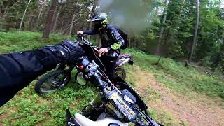 Suzuki RMX450Z amp Yamaha WR125R  Ņega Enduro  POV [upl. by Sidras]