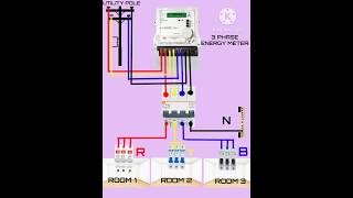 Three phase Distribution board wiring Diagram shorts wiring electrical youtubeshorts [upl. by Dell371]