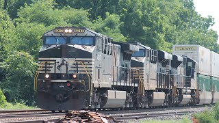 NS 25P w Burnt NS AC44C6M 4217 Hummelstown PA Harrisburg Line [upl. by Barnabas]