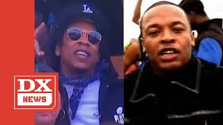 Jay Z Raps Along To Dr Dre’s “Still DRE” Which He Wrote At Super Bowl [upl. by Adelbert211]