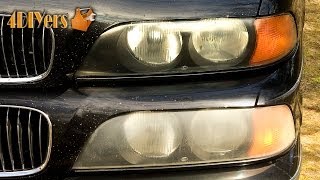 DIY How to Polish Headlights with Toothpaste [upl. by Saxon]