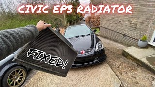 Changing radiator on civic type r ep3  NISSENS RADIATOR [upl. by Irina]