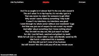 Eminem Like Toy Soldiers Lyrics [upl. by Esemaj]