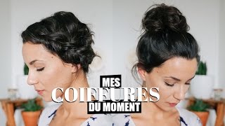 Mes coiffures du moment  cheveux milongs  Coline [upl. by Yacano519]