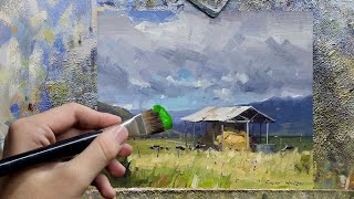 Painting a BEAUTIFUL New Zealand Scene [upl. by Trude]