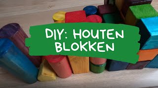 Houten speelgoed maken blokken van hout in stijl van Grimms DIY [upl. by Eunice207]