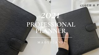 Setting Up My Professional Planner for 2021  MadyPlans [upl. by Race]