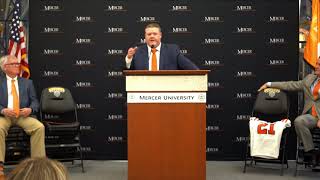 Mercer Football Announces Head Coach Mike Jacobs 13124 Press Conference [upl. by Hannasus]