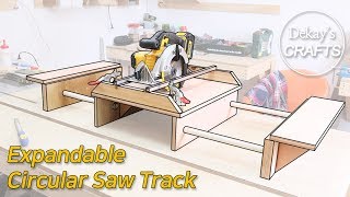 확장 가능한 목공용 원형톱 마이터 트랙 DIY│Extendable Circular Saw Maiter Satation [upl. by Drhacir171]