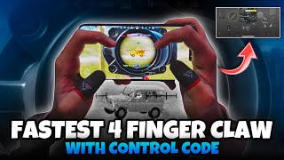 FASTEST AND EASIEST 4 FINGER CONTROLS IN BGMI WITH CONTROL CODE💥TipsTricks Mew2 [upl. by Rexanne11]