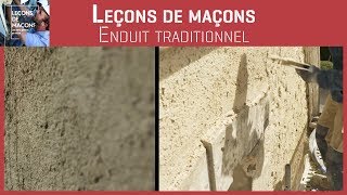 Les bons gestes en maçonnerie  Enduit Traditionnel [upl. by Aneret]