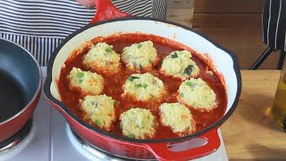 POLPETTE di RISO alla PIZZAIOLA ricetta polpetta di riso al pomodoro polpette [upl. by Lolande419]