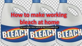 How to prepare Hypochlorite solution bleach NaOCl Most common Disisnfection [upl. by Jordans]