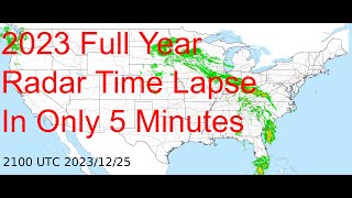 2023 Full Year in 5 Minutes US Weather Radar Time Lapse Animation [upl. by Dric]