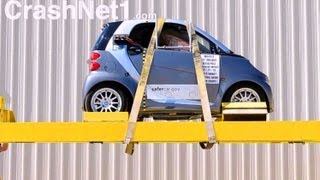 2013 Smart Fortwo Electric Drive  Pole Crash Test Documentation  CrashNet1 [upl. by Ardni]