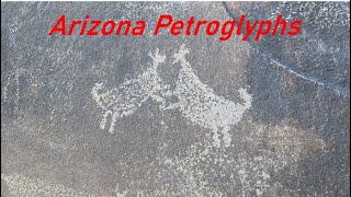 Petroglyphs and geoglyphs along a riverbed in Southern Arizona [upl. by Enomrej]