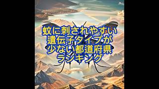 蚊に刺されやすい遺伝子タイプが少ない都道府県ランキング 参考株式会社ユーグレナ [upl. by Lorrimor]