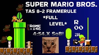 Super Mario Bros  TAS 82 Framerule save TAS TIE [upl. by Fotinas463]