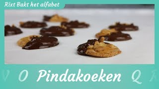 Pindakoeken Recept  Rixt bakt het alfabet [upl. by Ettezoj]